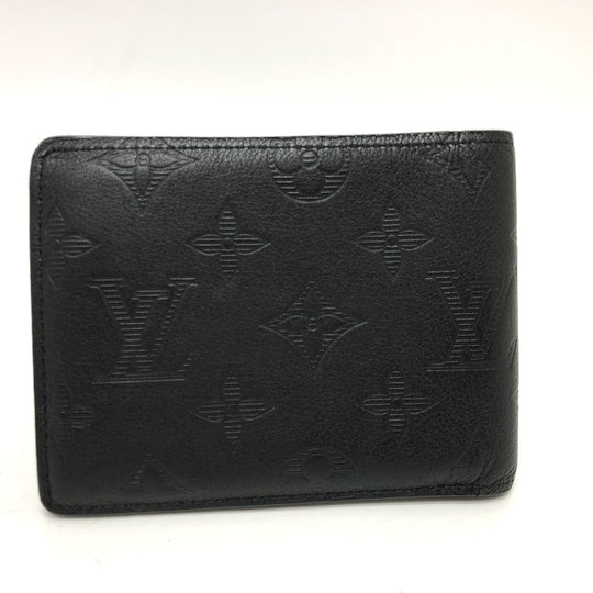 LOUIS VUITTON Folded wallet M62901 Monogram shadow leather black Monogram Portefeuille Multripru mens Secondhand Authentic