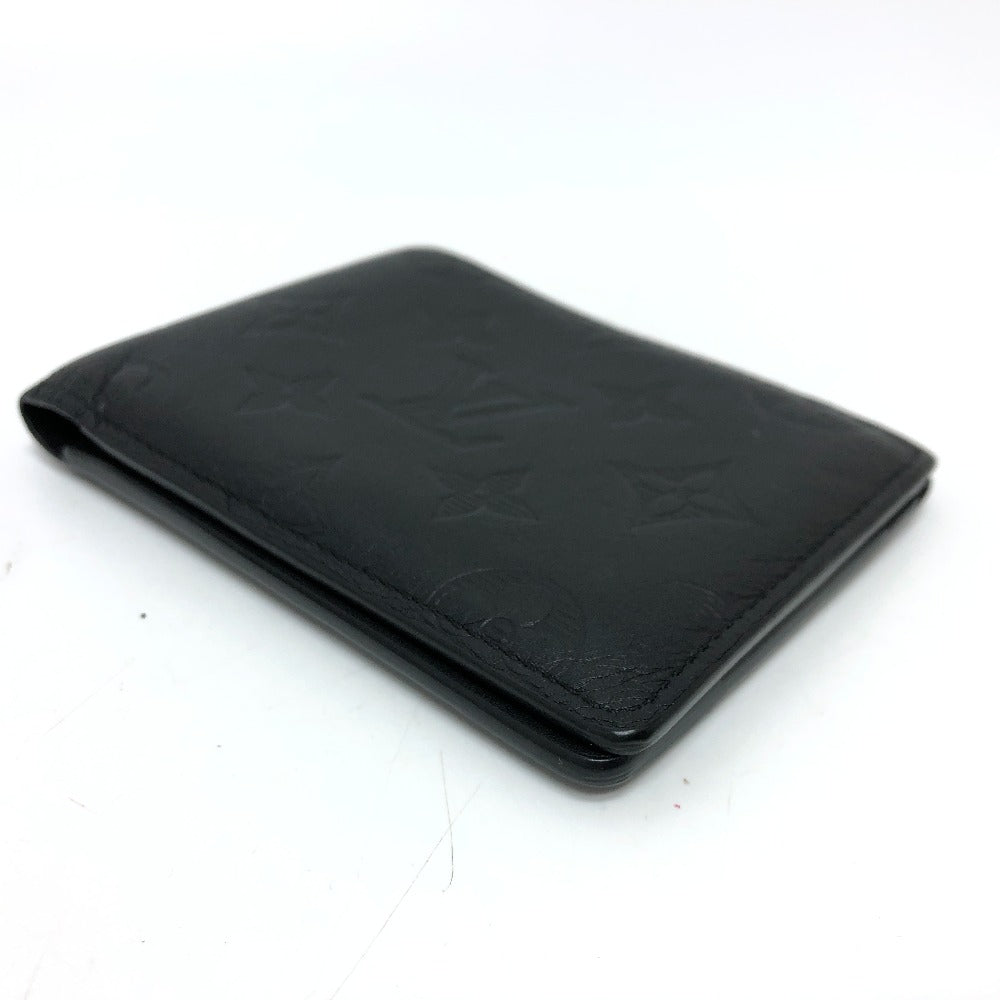 LOUIS VUITTON Folded wallet M62901 Monogram shadow leather black Monogram Portefeuille Multripru mens Secondhand Authentic