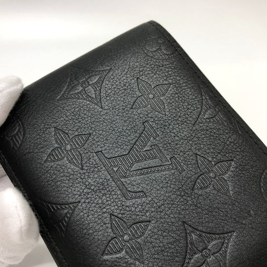 LOUIS VUITTON Folded wallet M62901 Monogram shadow leather black Monogram Portefeuille Multripru mens Secondhand Authentic
