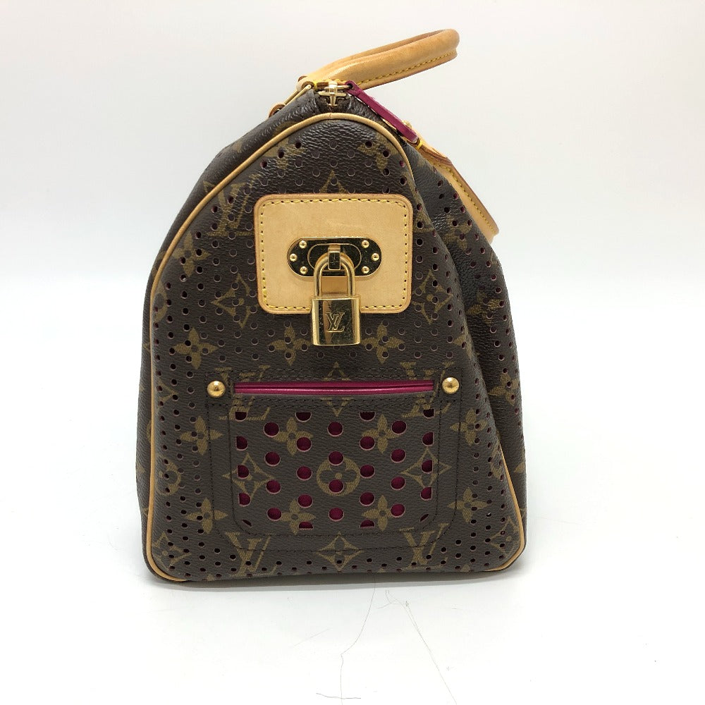 LOUIS VUITTON Handbag M95180 Monogram canvas Brown x purple type Monogram Perfo Speedy 30 Women Used Authentic