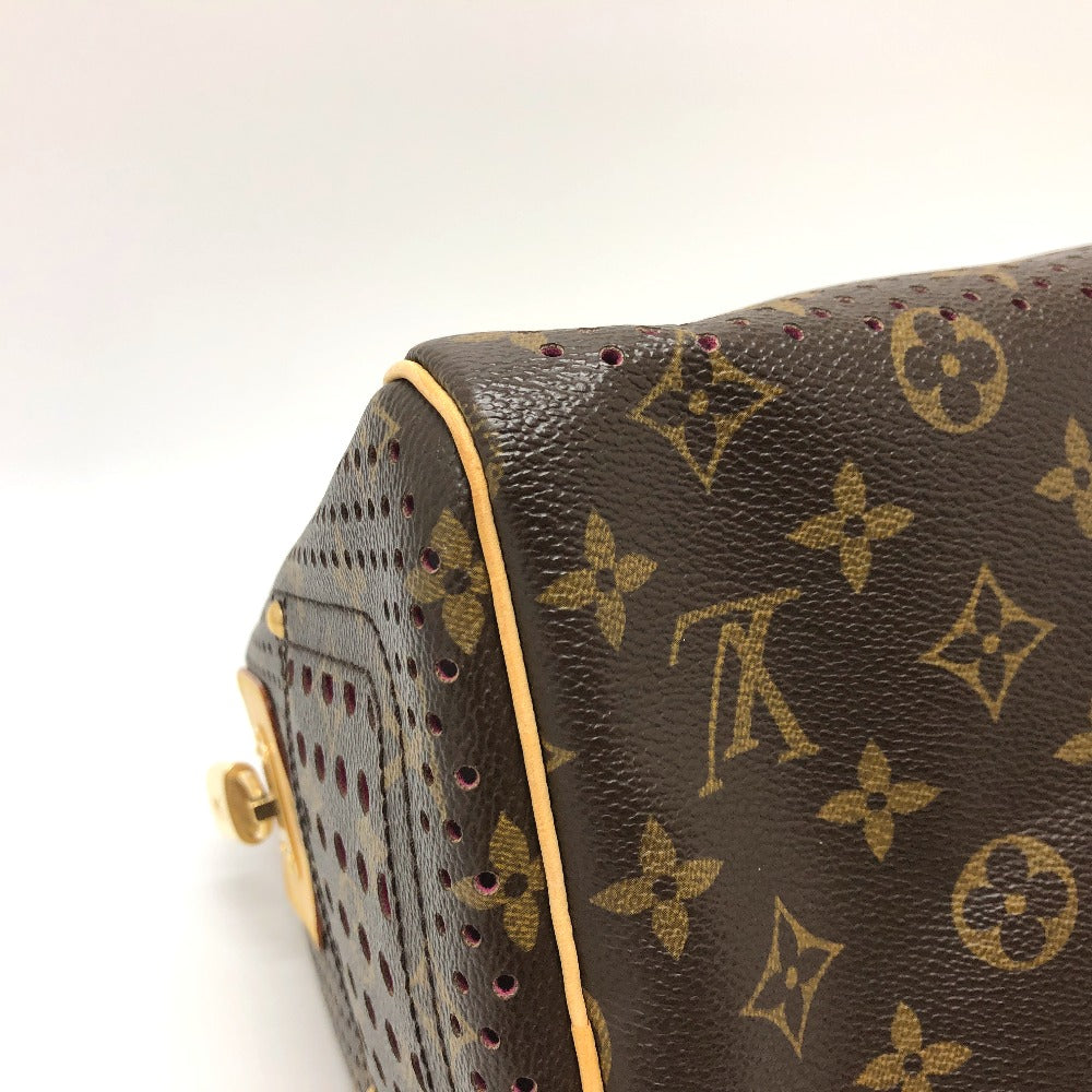 LOUIS VUITTON Handbag M95180 Monogram canvas Brown x purple type Monogram Perfo Speedy 30 Women Used Authentic