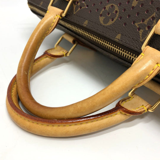 LOUIS VUITTON Handbag M95180 Monogram canvas Brown x purple type Monogram Perfo Speedy 30 Women Used Authentic