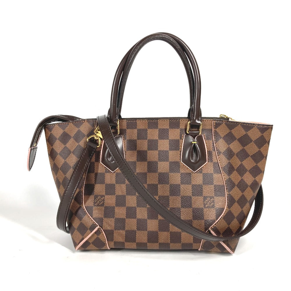 LOUIS VUITTON Handbag N41554 Damier canvas Brown x pink Damier Kaisa PM Women Used Authentic