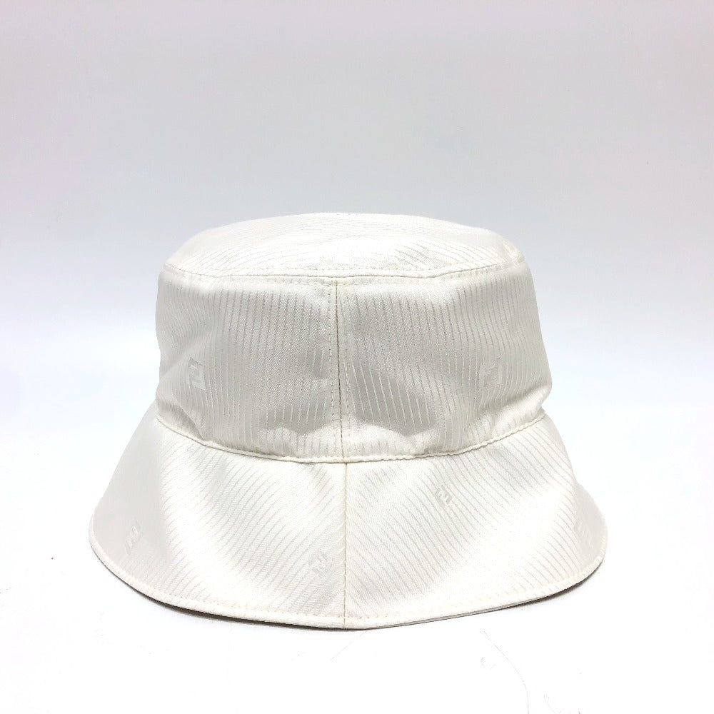 FENDI hat FXQ801 Nylon white Zucca logo stripe L