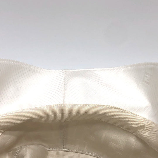 FENDI hat FXQ801 Nylon white Zucca logo stripe L