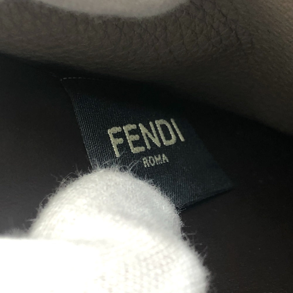 FENDI Folded wallet 7M0194 leather gray stitch Celeria mens Used Authentic