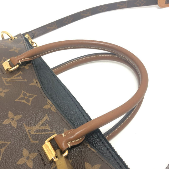LOUIS VUITTON Handbag M41064 Monogram canvas Brown x black Monogram Pallas Women Used Authentic