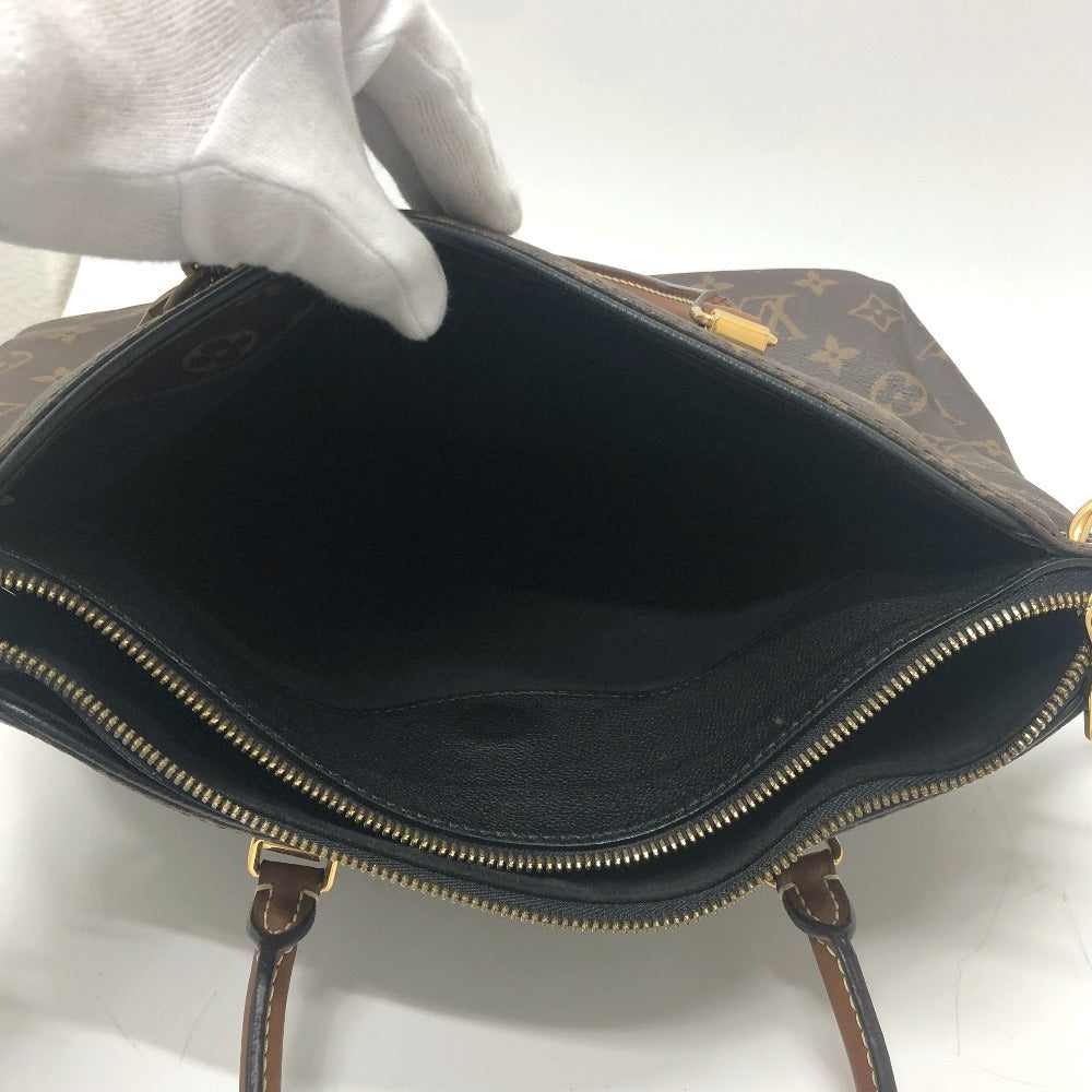 LOUIS VUITTON Handbag M41064 Monogram canvas Brown x black Monogram Pallas Women Used Authentic