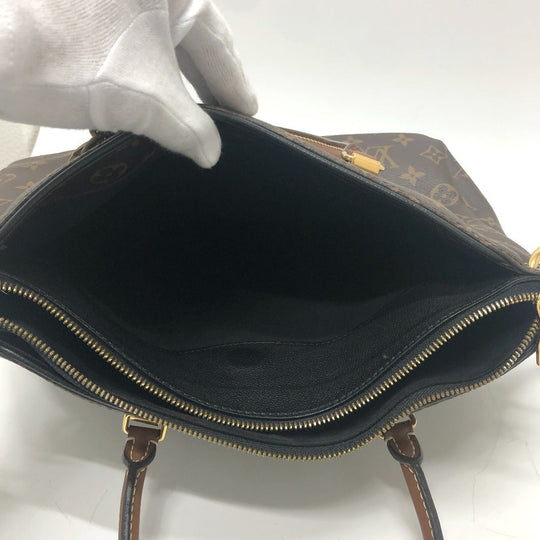 LOUIS VUITTON Handbag M41064 Monogram canvas Brown x black Monogram Pallas Women Used Authentic