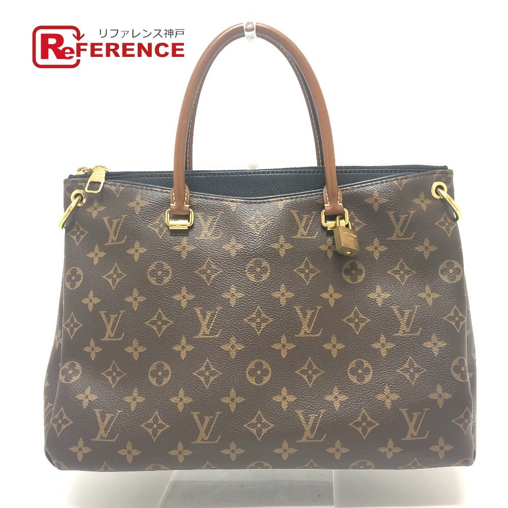 LOUIS VUITTON Handbag M41064 Monogram canvas Brown x black Monogram Pallas Women Used Authentic