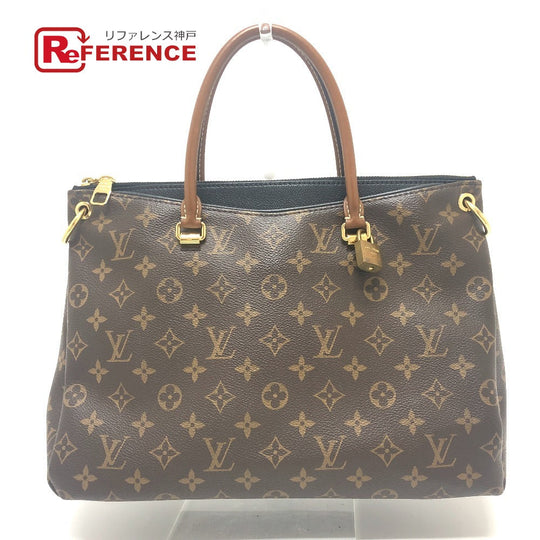 LOUIS VUITTON Handbag M41064 Monogram canvas Brown x black Monogram Pallas Women Used Authentic