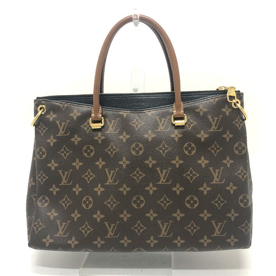 LOUIS VUITTON Handbag M41064 Monogram canvas Brown x black Monogram Pallas Women Used Authentic