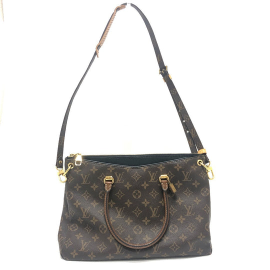LOUIS VUITTON Handbag M41064 Monogram canvas Brown x black Monogram Pallas Women Used Authentic