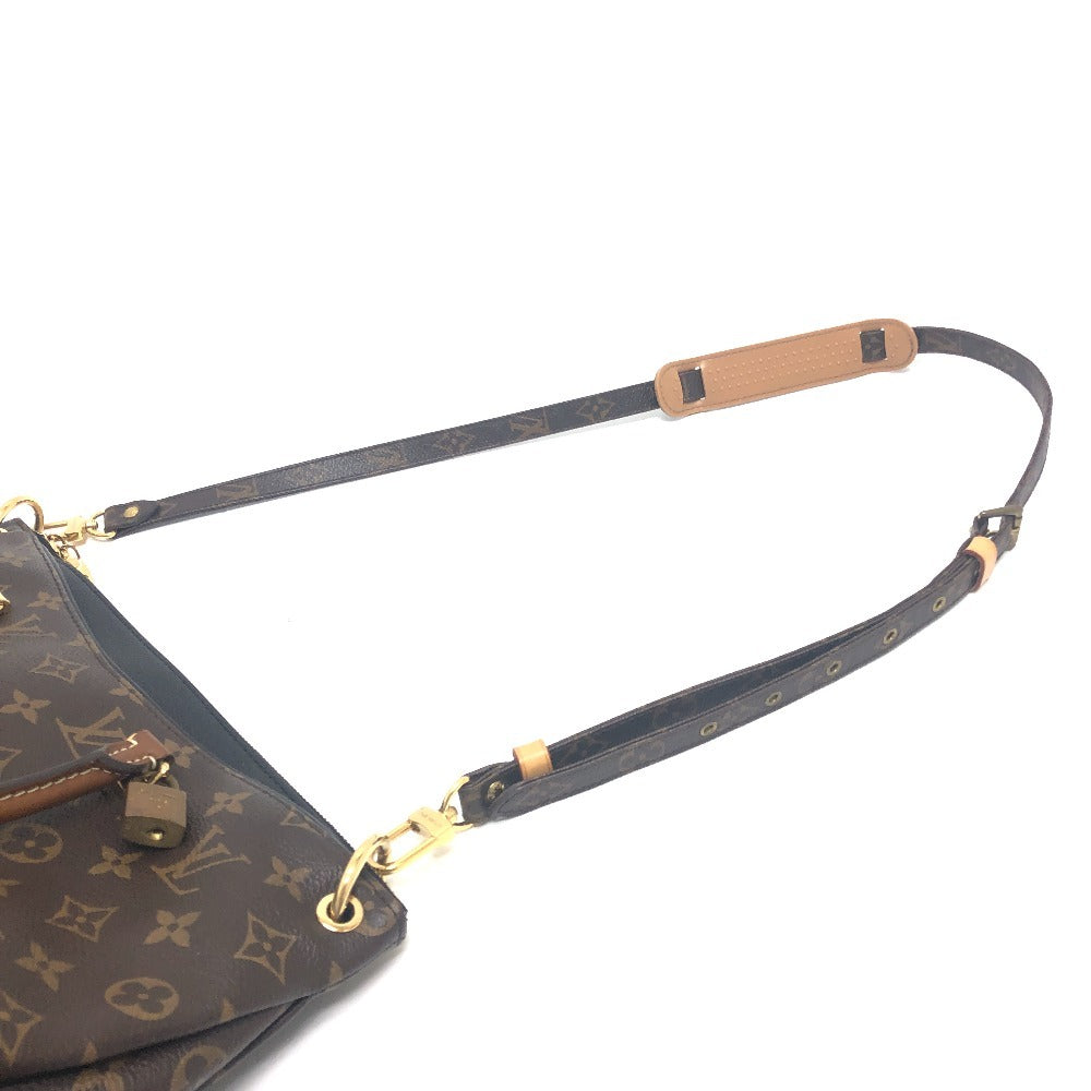 LOUIS VUITTON Handbag M41064 Monogram canvas Brown x black Monogram Pallas Women Used Authentic