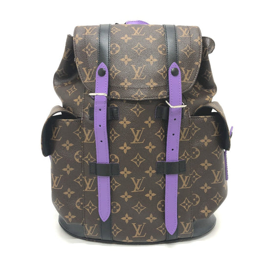 LOUIS VUITTON Backpack M46247 Monogram canvas purple Monogram macacer Christopher PM