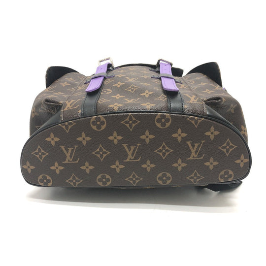LOUIS VUITTON Backpack M46247 Monogram canvas purple Monogram macacer Christopher PM