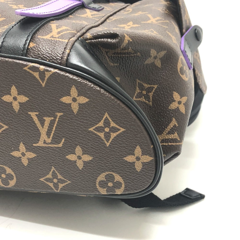 LOUIS VUITTON Backpack M46247 Monogram canvas purple Monogram macacer Christopher PM