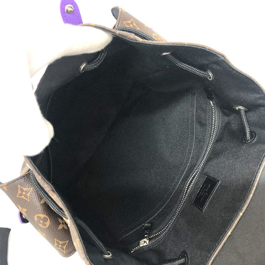 LOUIS VUITTON Backpack M46247 Monogram canvas purple Monogram macacer Christopher PM