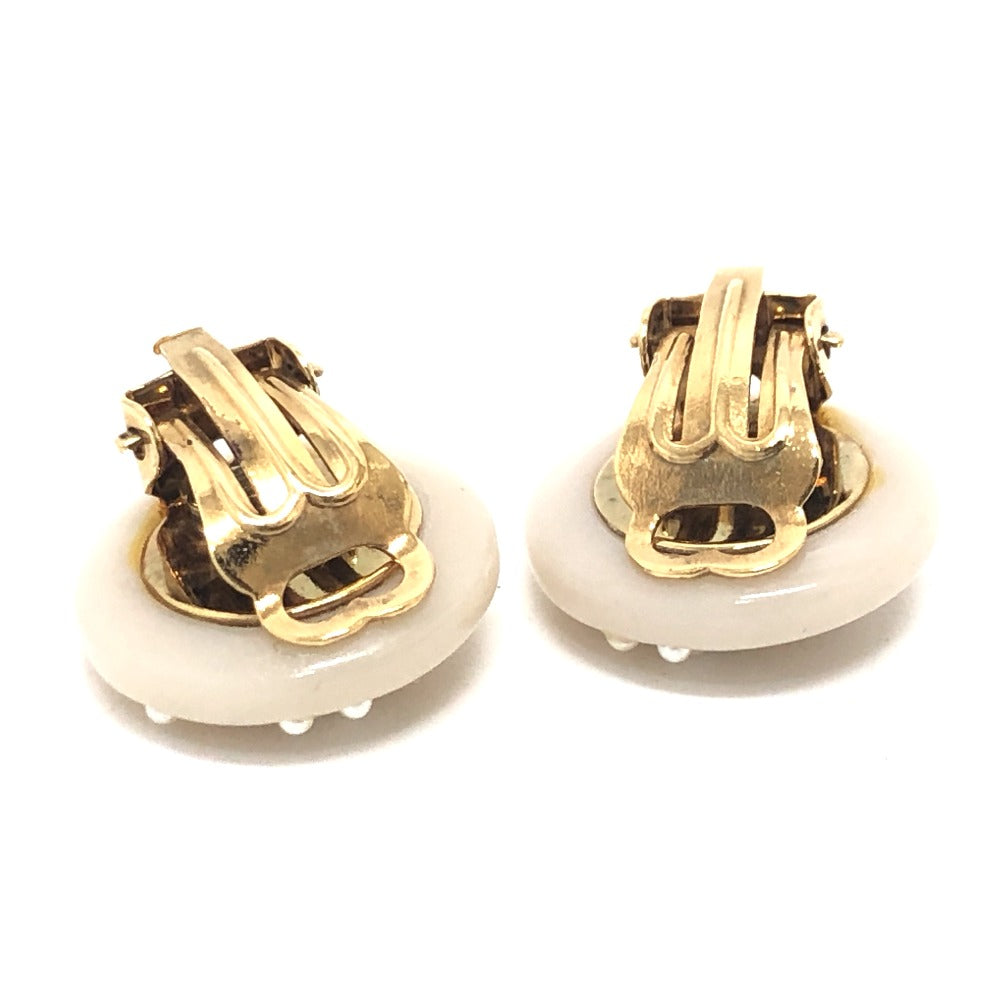 CHANEL Earring plastic beige 03P CC COCO Mark Women Used Authentic