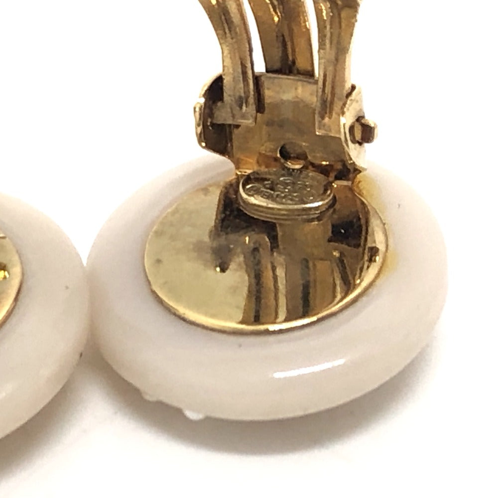 CHANEL Earring plastic beige 03P CC COCO Mark Women Used Authentic