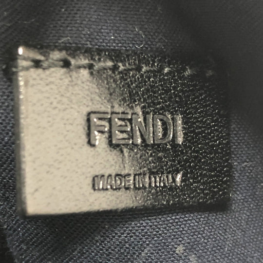 FENDI key ring 7AR432 Leather / nylon blue monster Women Used Authentic