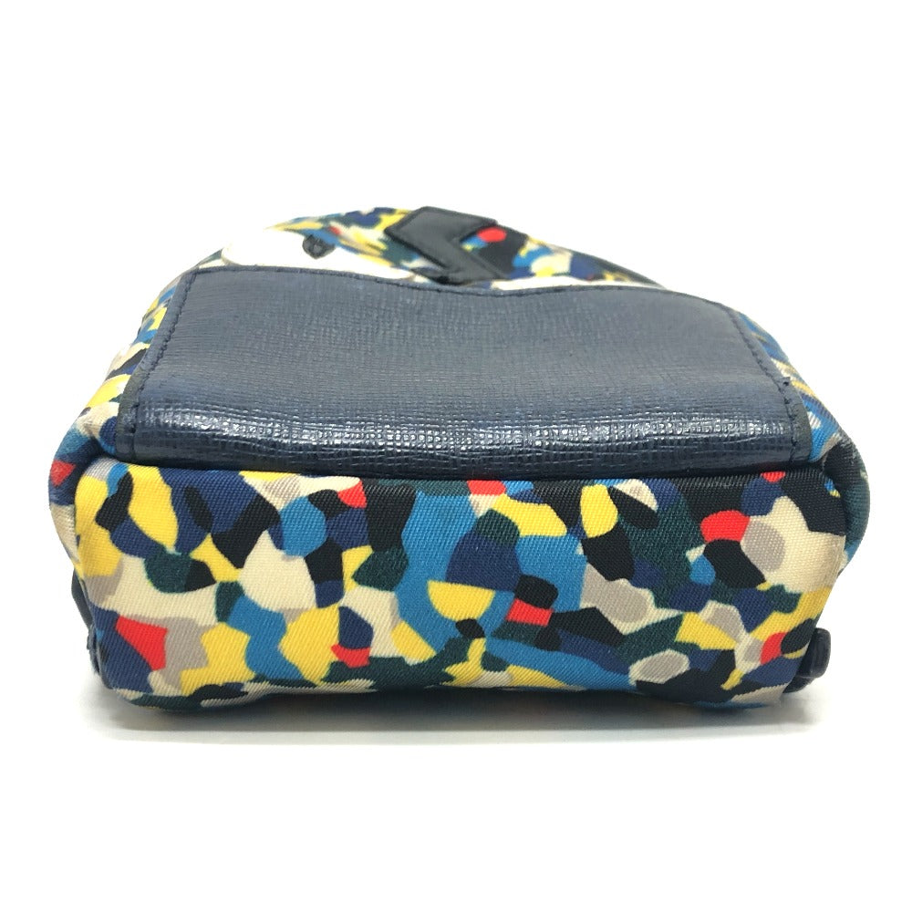 FENDI key ring 7AR432 Leather / nylon blue monster Women Used Authentic