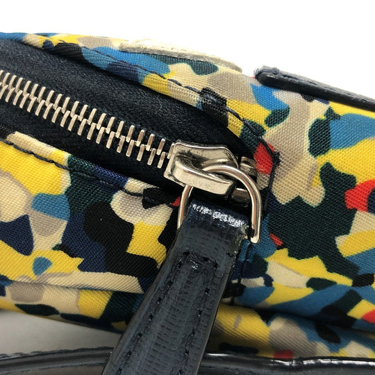 FENDI key ring 7AR432 Leather / nylon blue monster Women Used Authentic