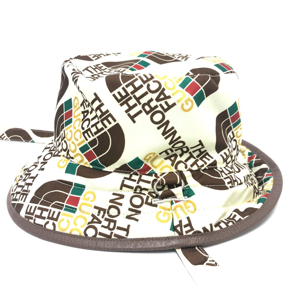 GUCCI hat 652942 Nylon White x blue Reversible logo THE NORTH FACE North Face collaboration unisex(Unisex) Used Authentic
