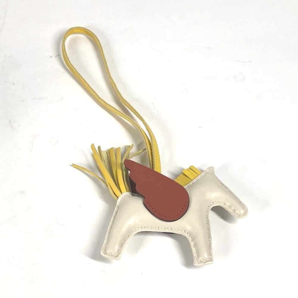 HERMES charm Anyo Miro White x brown x yellow Rodeo Pegasus PM Women Secondhand Authentic