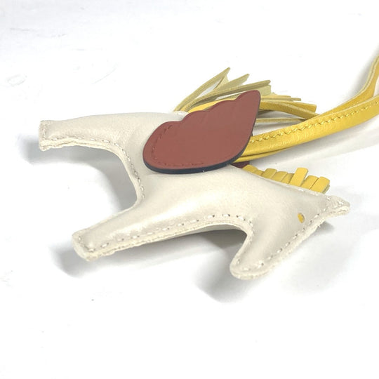 HERMES charm Anyo Miro White x brown x yellow Rodeo Pegasus PM Women Secondhand Authentic