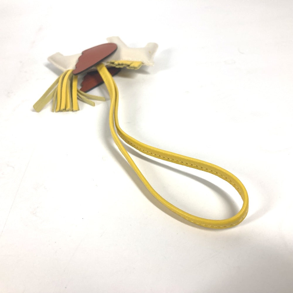 HERMES charm Anyo Miro White x brown x yellow Rodeo Pegasus PM Women Secondhand Authentic