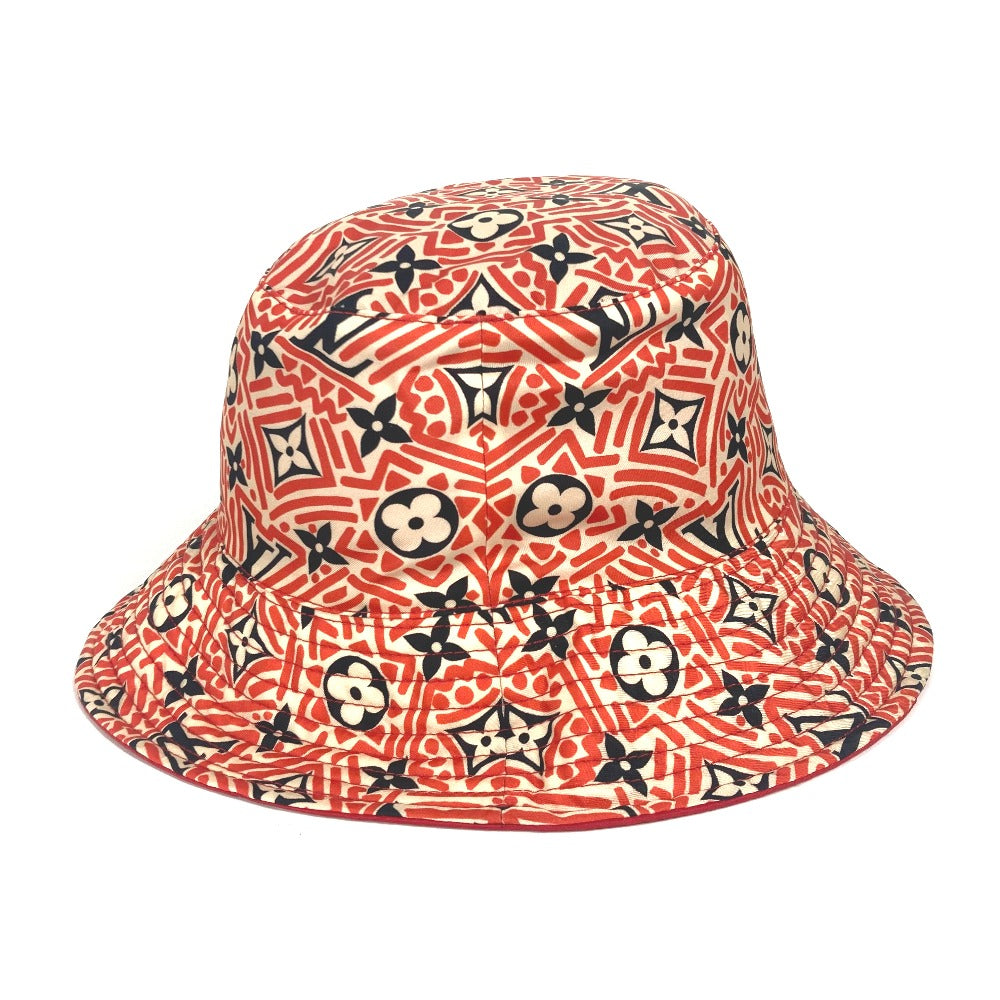 LOUIS VUITTON hat M76536 Nylon, Polyurethane Red Hat creme rouge monogram