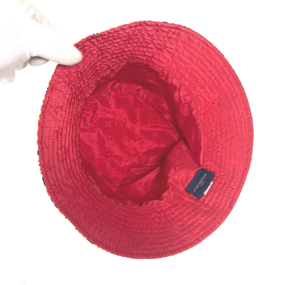 LOUIS VUITTON hat M76536 Nylon, Polyurethane Red Hat creme rouge monogram