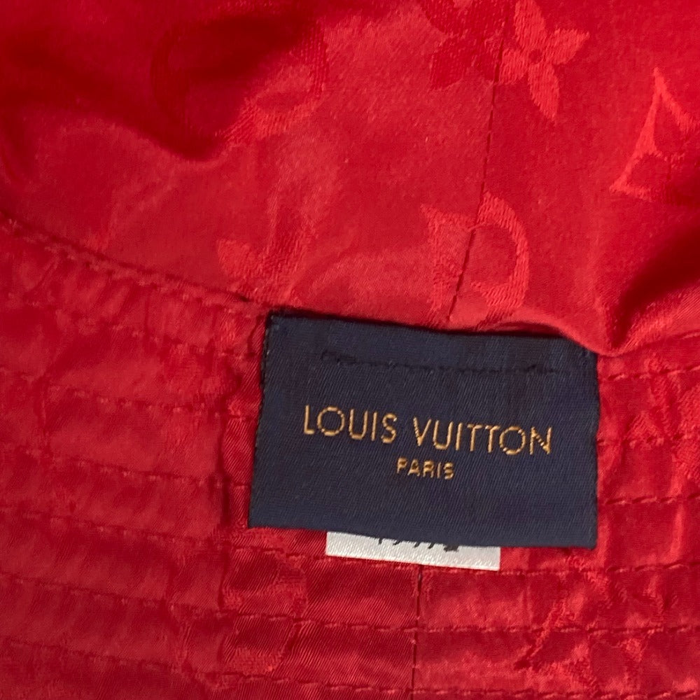 LOUIS VUITTON hat M76536 Nylon, Polyurethane Red Hat creme rouge monogram