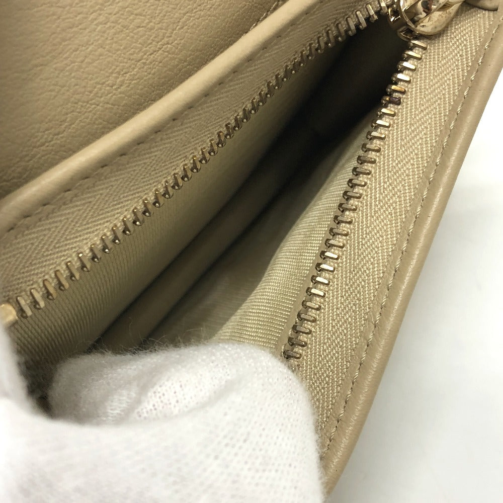 Dior Folded wallet enamel beige Canage Lady Dior LADY DIOR