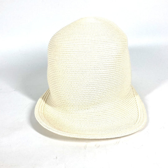 HERMES cap H221035N Polyester, Paper White type Serie button Emma Emma 56