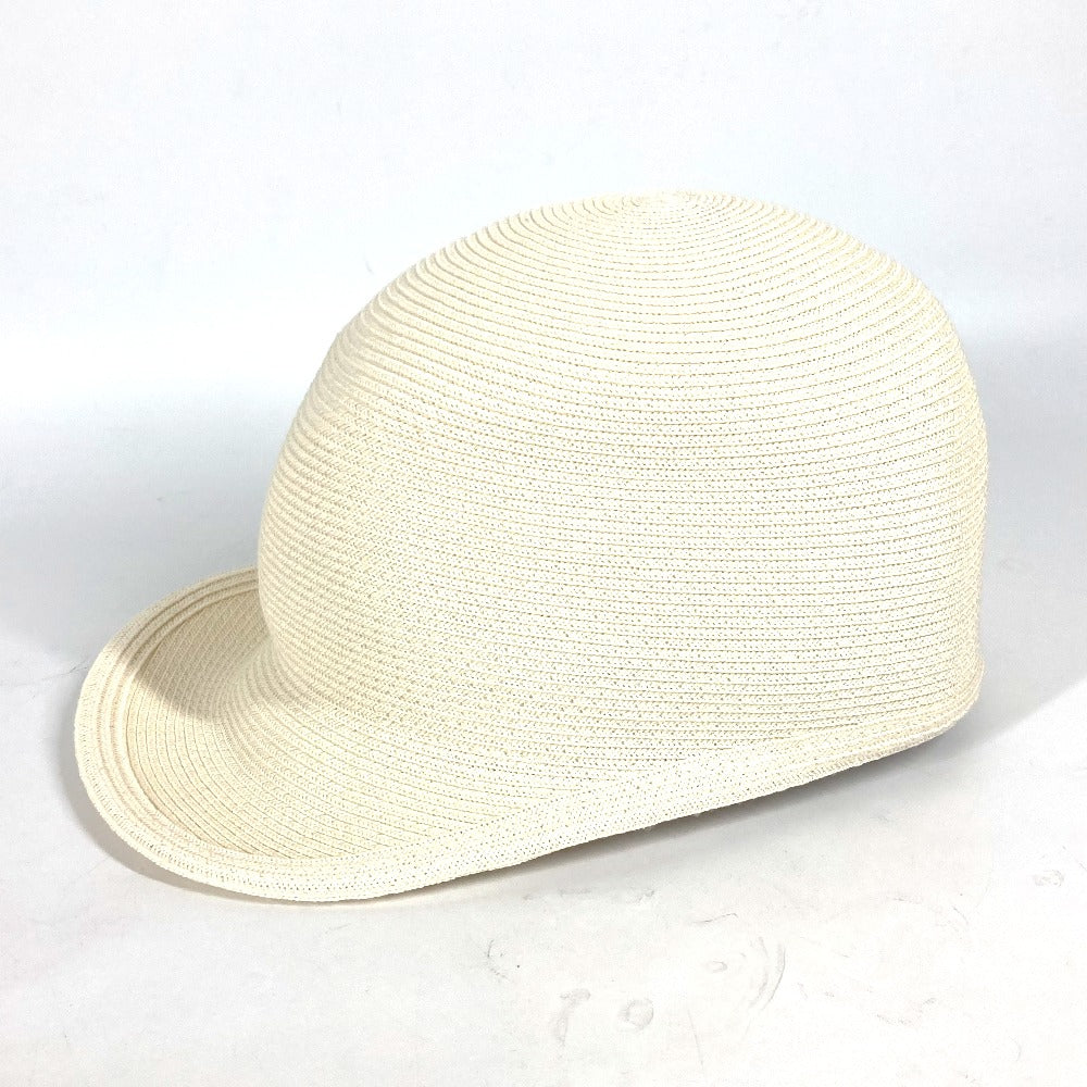HERMES cap H221035N Polyester, Paper White type Serie button Emma Emma 56