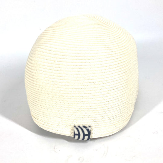 HERMES cap H221035N Polyester, Paper White type Serie button Emma Emma 56