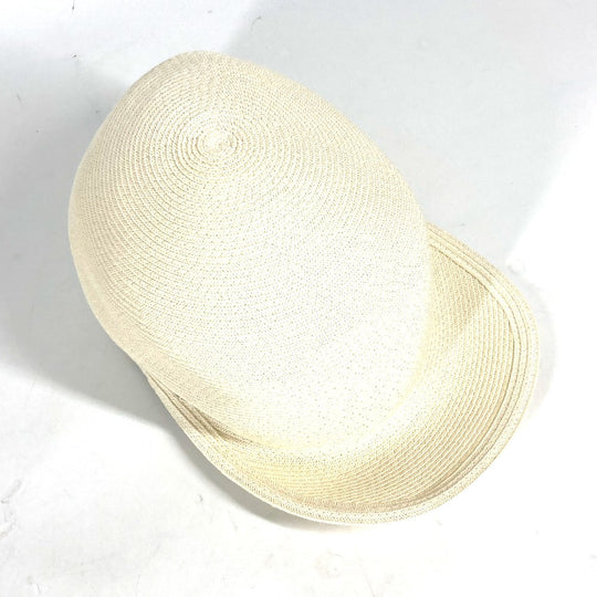 HERMES cap H221035N Polyester, Paper White type Serie button Emma Emma 56