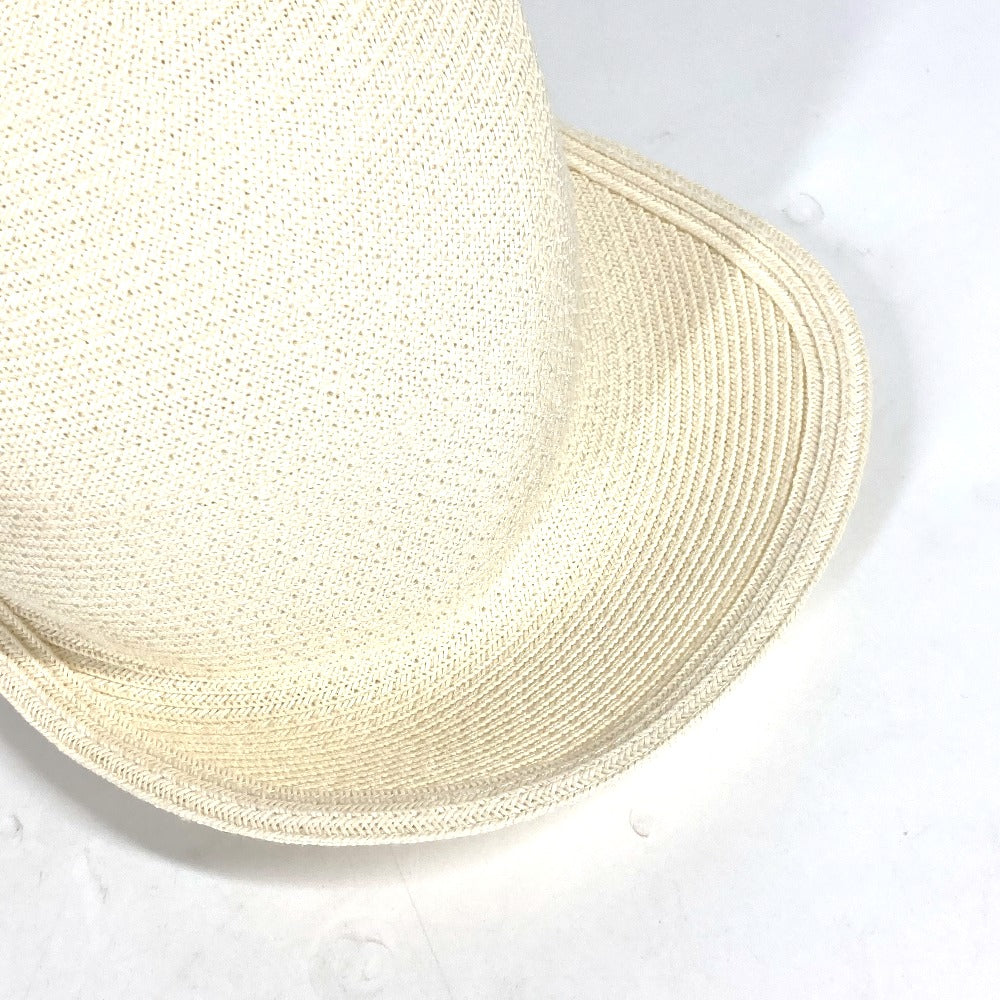 HERMES cap H221035N Polyester, Paper White type Serie button Emma Emma 56