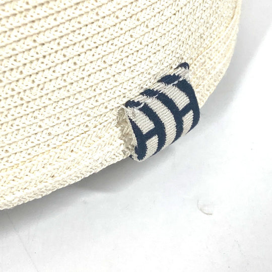 HERMES cap H221035N Polyester, Paper White type Serie button Emma Emma 56