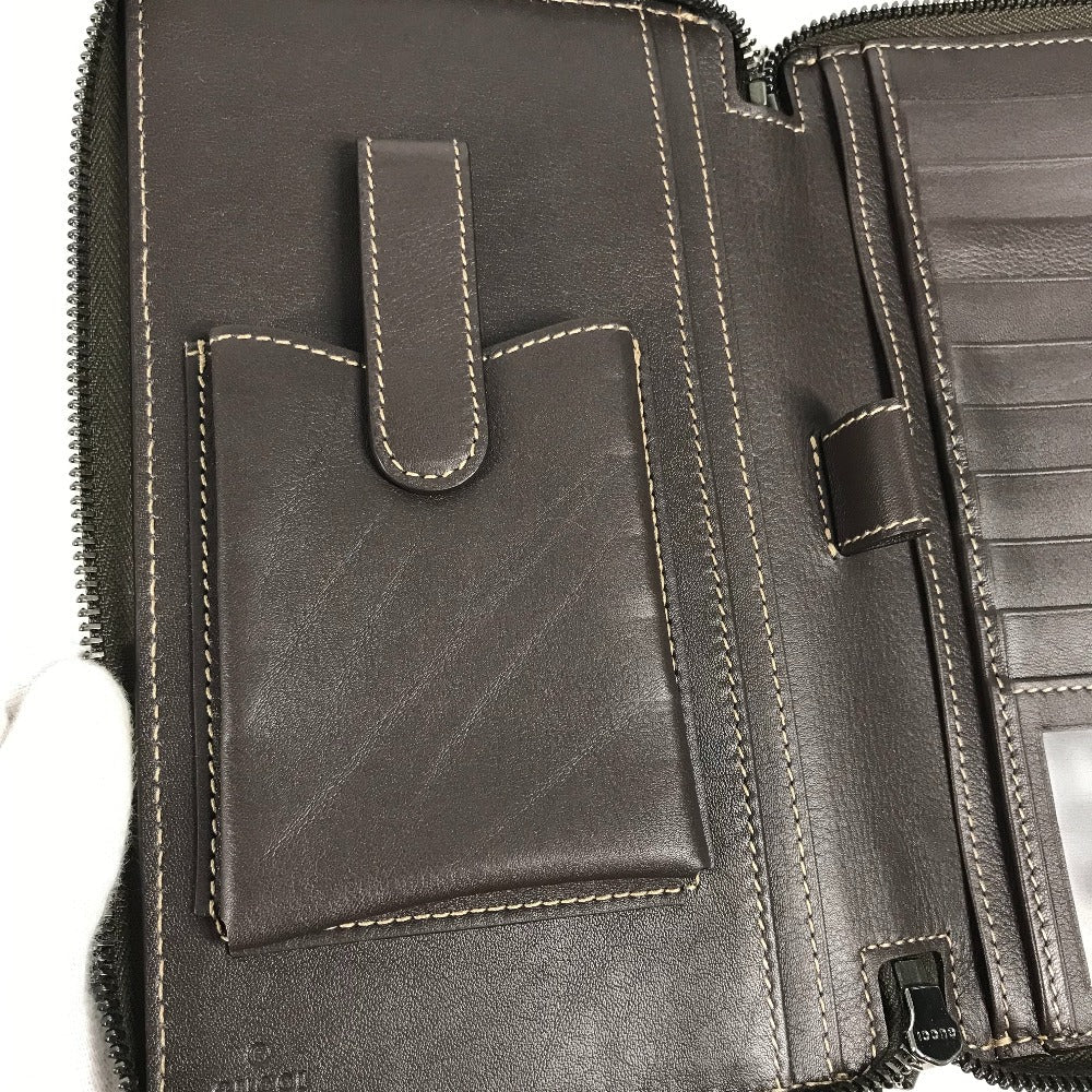 GUCCI Travel case 336298 GG Supreme Canvas Beige x brown GG Supreme Long Wallet Purse
