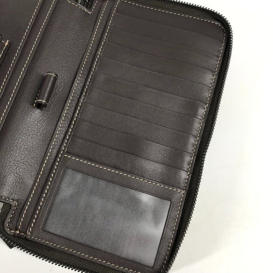 GUCCI Travel case 336298 GG Supreme Canvas Beige x brown GG Supreme Long Wallet Purse
