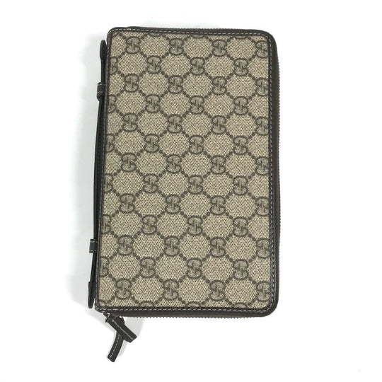 GUCCI Travel case 336298 GG Supreme Canvas Beige x brown GG Supreme Long Wallet Purse