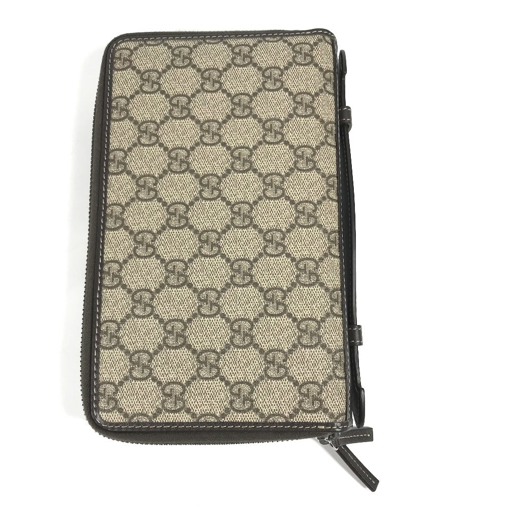 GUCCI Travel case 336298 GG Supreme Canvas Beige x brown GG Supreme Long Wallet Purse
