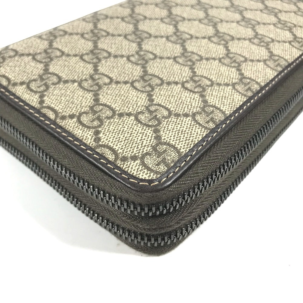 GUCCI Travel case 336298 GG Supreme Canvas Beige x brown GG Supreme Long Wallet Purse