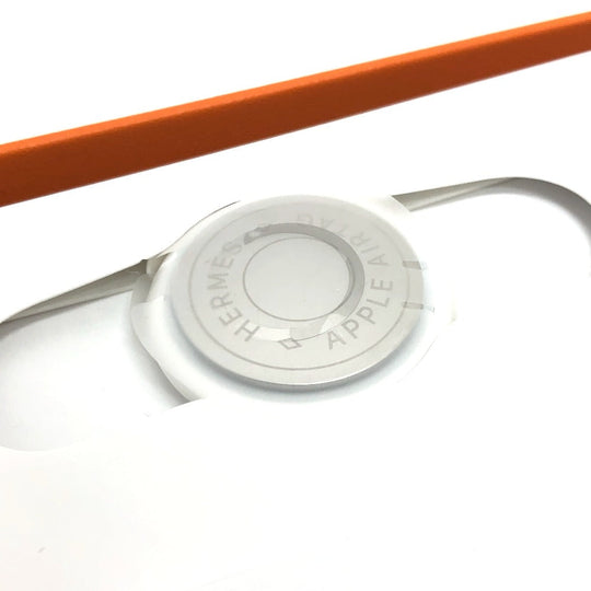 HERMES charm leather Brown Serie Apple AirTag air tag apple unisex(Unisex) Used Authentic