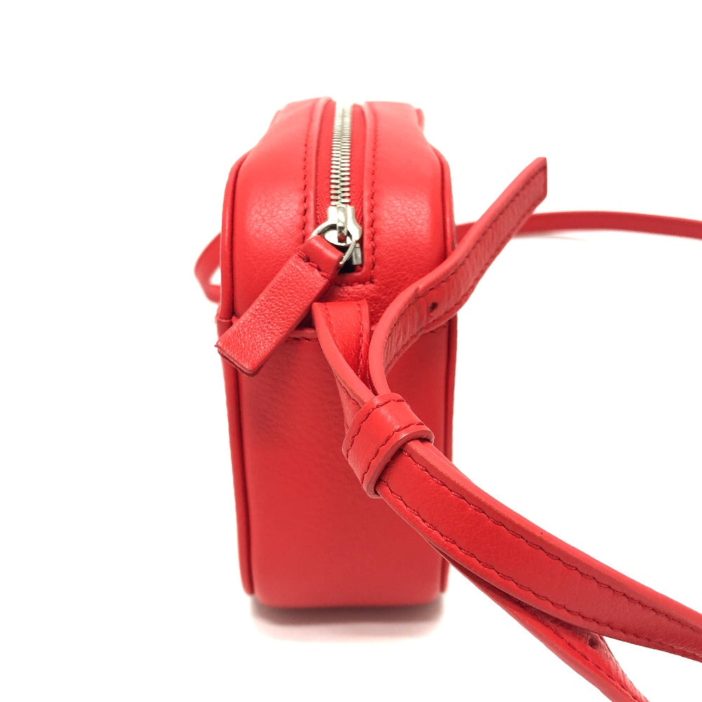 BALENCIAGA Shoulder Bag 552372 leather Red EVERYDAY EVERYDAY Camera Bag XS Women Used Authentic