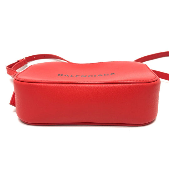 BALENCIAGA Shoulder Bag 552372 leather Red EVERYDAY EVERYDAY Camera Bag XS Women Used Authentic