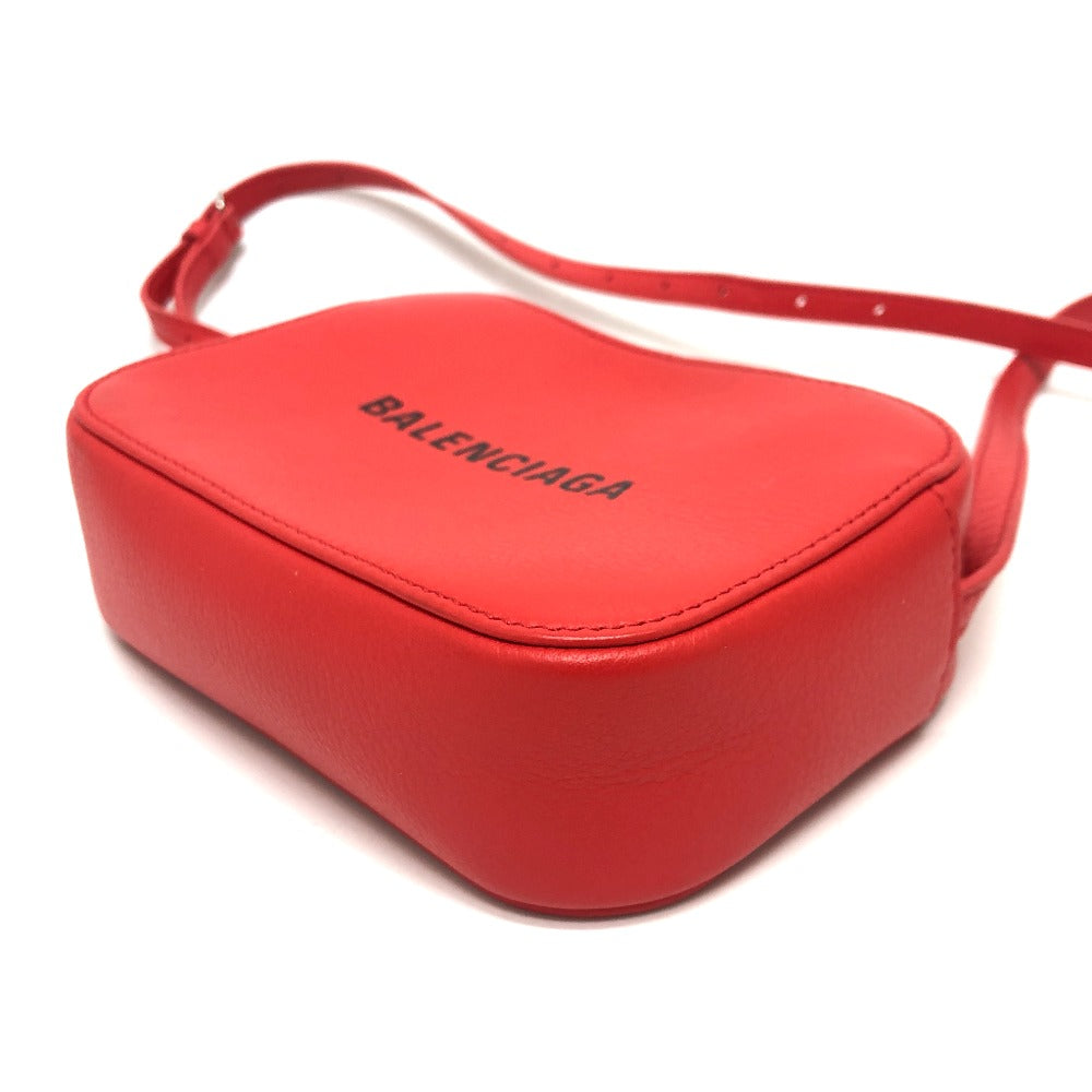 BALENCIAGA Shoulder Bag 552372 leather Red EVERYDAY EVERYDAY Camera Bag XS Women Used Authentic